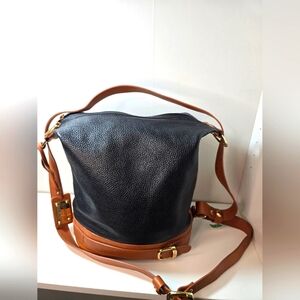 Valentina Leather Shoulder Bag Black Women's New With Tags